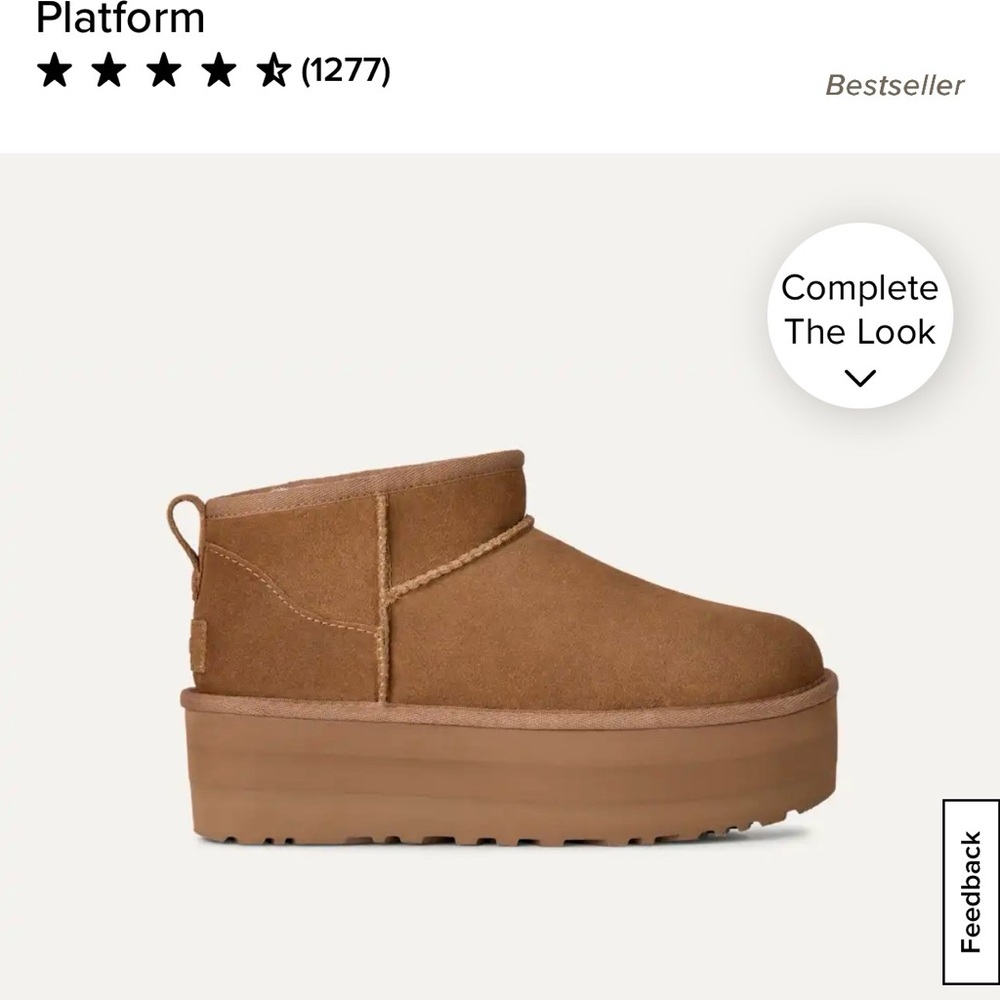 UGG Brown Platform Ankle Boots